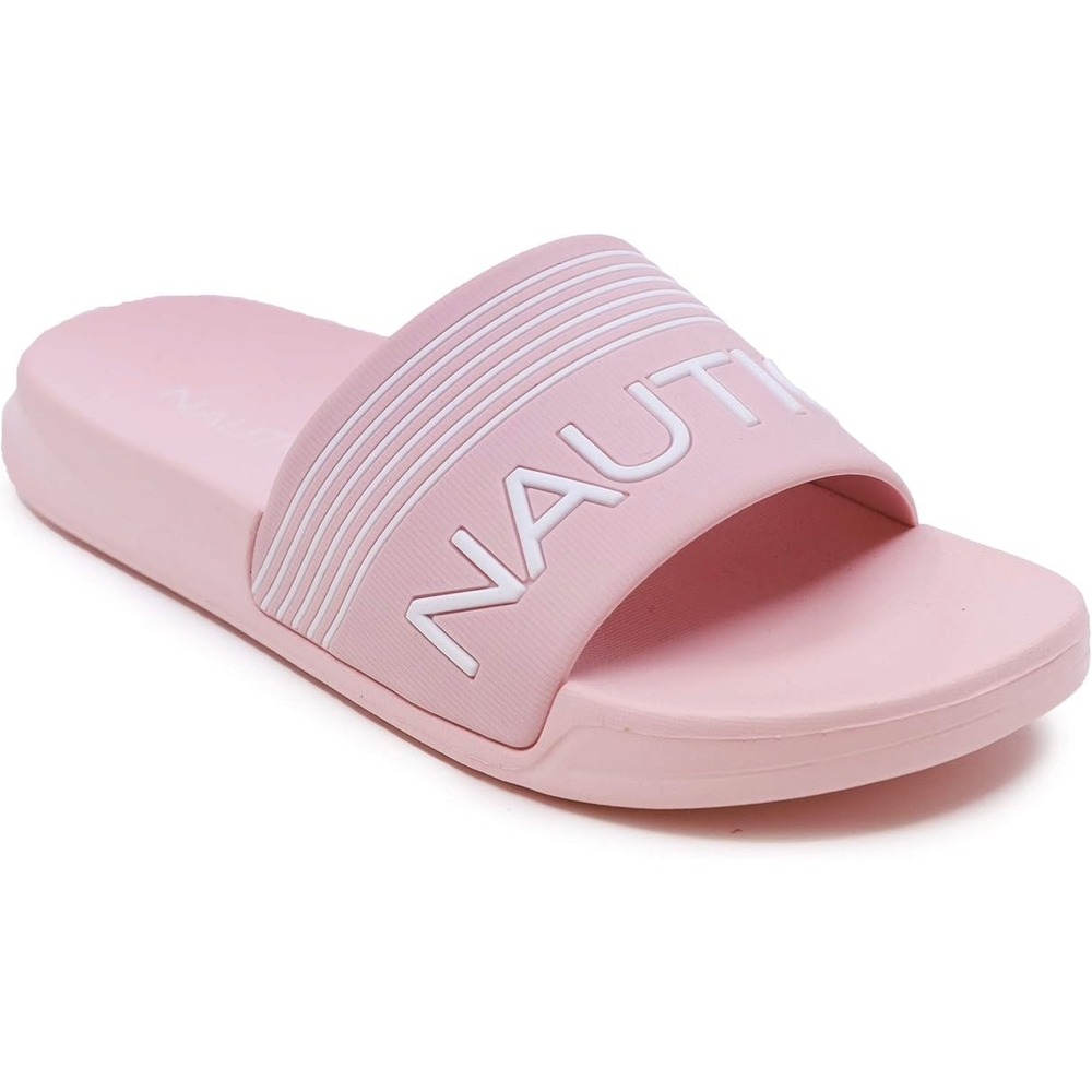 Nautica Gaff Girls Slide Sandals Blush Pink Size‎ 4 Big Kids New